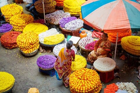 Tour a piedi di Bangalore: mercato dei fiori, PETE e altro ancora
