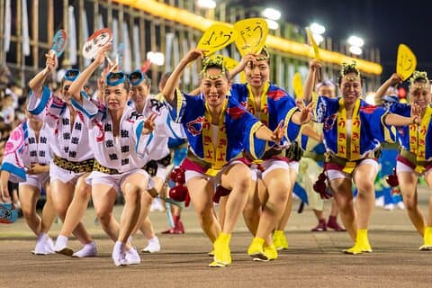 Awa Dance Festival and Shodoshima 2 Days Bus Tour from Osaka
