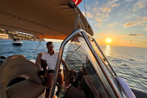 Sunset boat tour along the Costa degli Dei
