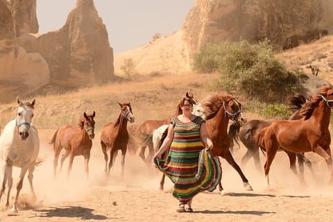 Cappadocia Running Horses Photoshoot with Private Pickup