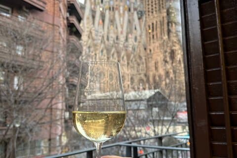 Degustação de vinhos com vista para a Sagrada Família
