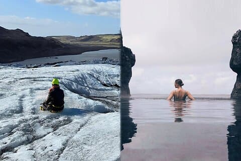 Caminata por el Glaciar, Cascadas de la Costa Sur, Playa Negra y Laguna del Cielo