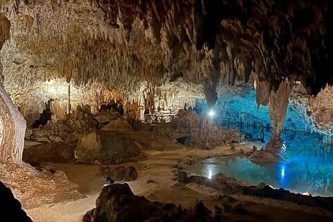 Private halvdags Tulum-ruiner, hule, treskulptur med lunsj
