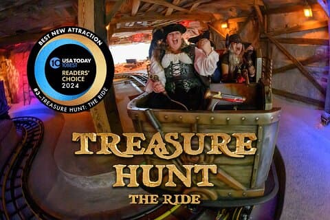 Treasure Hunt Ride Ticket and 1 Power-Up Combo
