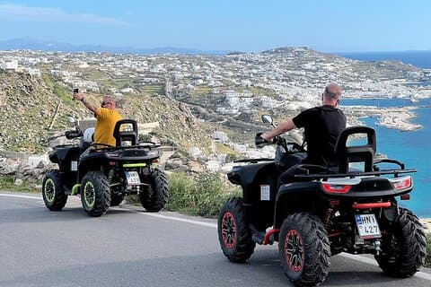 Entdecken Sie Mykonos ATV Tour mit 650cc Quads
