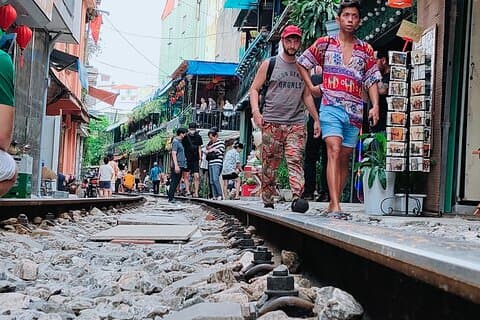 Private Hanoi City Train Track Tour with Puppet Show