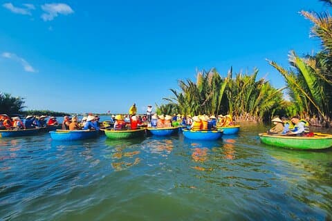 Hoi An: Båtturer med kokoskorg med tvåvägstransfer