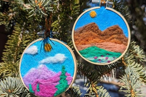 Filted Landscape Ornament Art Kit i Estes Park