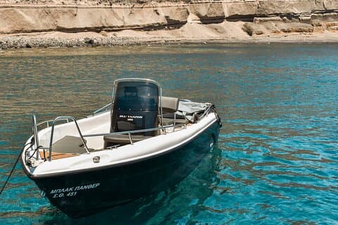 Rent a Boat in Santorini without a License