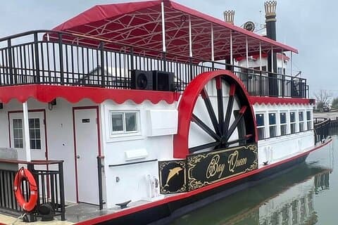 ガルベストン湾のベイクイーンリバーボート体験