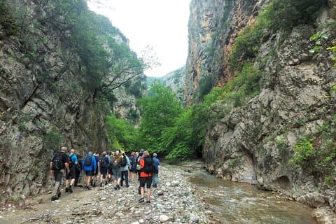 Trektocht in Asopos Canyon Thermopiles en Kamena Vourla