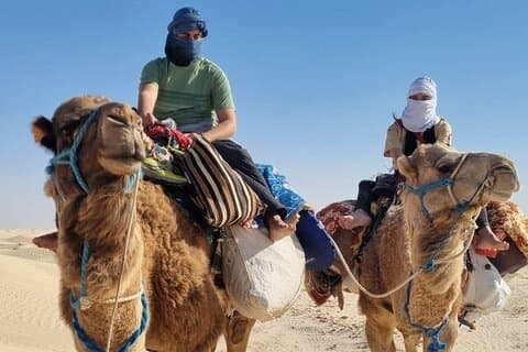 Sahara 1 Night Bivouac Desert Dunes Camel Trek with Camping