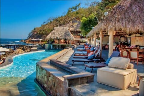 Dagskort privat strand all-inclusive Puerto Vallarta