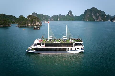 Crucero de un día Arcady Premium por la bahía de Halong desde la autopista de Hanoi