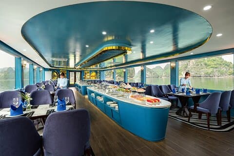 Arcady Premium Halong-Tageskreuzfahrt ab Hafen und Mittagsbuffet