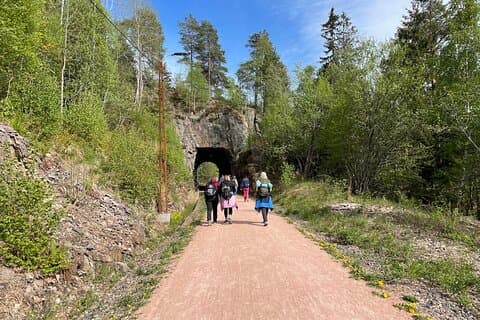 Promenade ferroviaire le long de Old Drammen Line