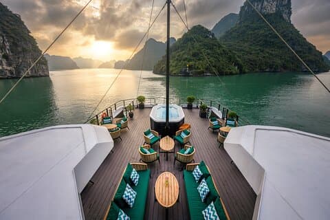 The Halong Catamaran Cruise - Luxury Day Tour with Jacuzzi