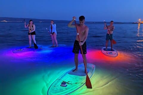 Guided Transparent SUP Glow Tour in Split