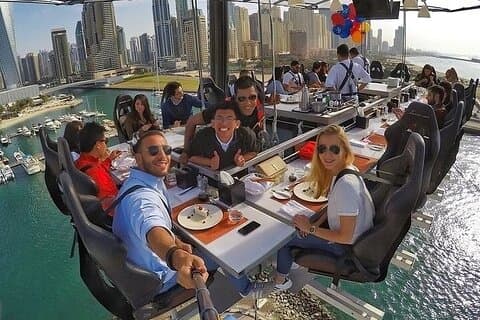 Dubai Middag i himlen upplevelse med valfri transport