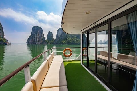 Lett cruise Halong luksusdagcruise med mindre gruppe på båt
