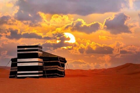 Privat camping over natten til Wahiba Sands Desert