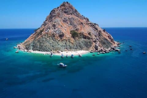 Suluada Island Boat Tour Sunset BBQ Dinner & Transfer from Kemer