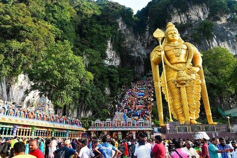 Excursão de meio dia pelas Cavernas de Batu em Kuala Lumpur
