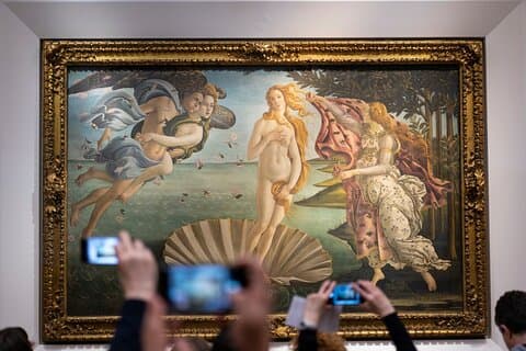 Uffizi eksklusive halvprivate tur, top-rated guide, Max 6 Pax