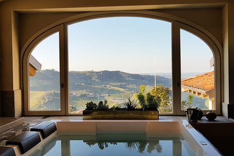 Private jacuzzy and wine tasting