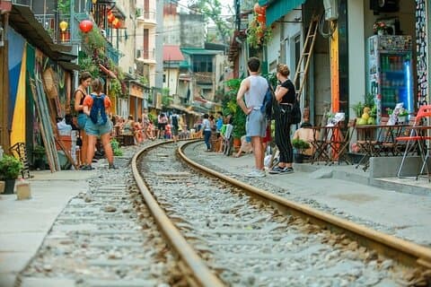 Hanoi Private Train Street Tour Wandelen met lokale gids