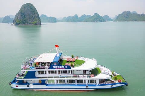 Halong Excursion Deluxe Cruise with Lunch, Kayak & Sunset Party