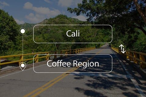 Cali van of naar Coffee Region Private Transfer