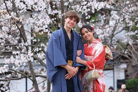 Kyoto Kimono Rental mimosa Couple Plan Kimono Yukata Rental