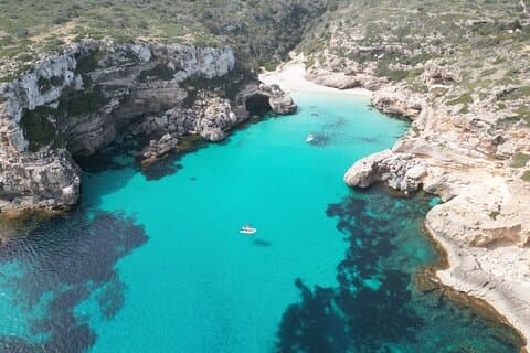 Excursion en bateau Cala Figuera, Es Pontas, Calo de Moro, Cala Marmols