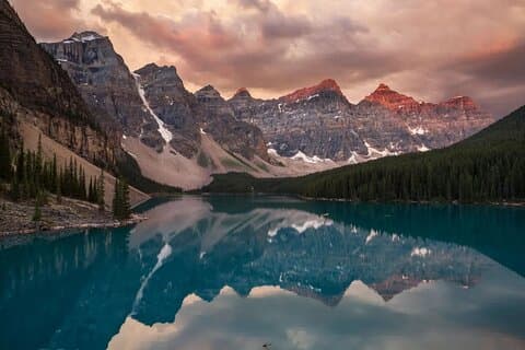 Sunrise Adventure: Alpenglow at Moraine Lake & Lake Louise
