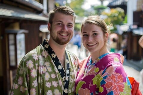 La oss nyte å bruke kimono! Kyoto Kiyomizu Temple Kort tur