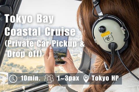 Tour in elicottero di Tokyo (10 - min) + ritiro e riconsegna dell'auto privata