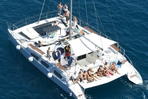 Private boat trip on Blue Spirit Catamaran for maximum 12 people