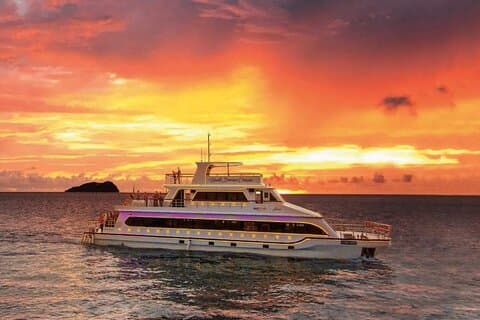 Crociera al tramonto a Kota Kinabalu con cena, musica dal vivo e prelievo in hotel