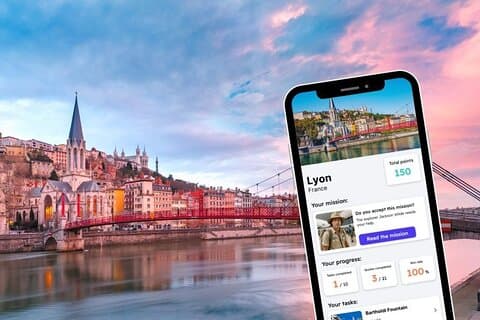 Jeu d'exploration de Lyon et visite de la ville sur votre téléphone