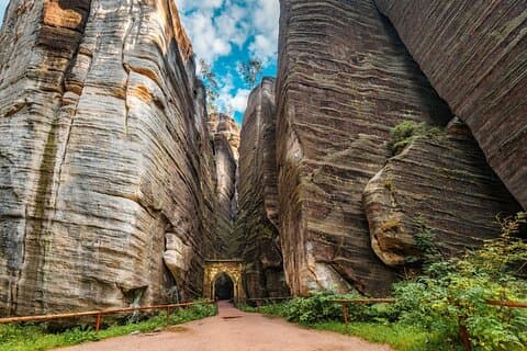 Cidade privada Adrspach Teplice Rock de Praga