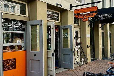 Heldags elcykeluthyrning i Galveston, Texas