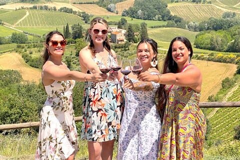 Vinresa till Toscana: 2 Vingårdar & San Gimignano från Florens