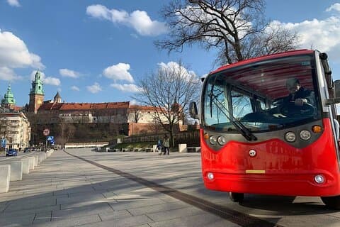 Cracovia : Extended City Sightseeing Tour Carrito de golf eléctrico Buggy