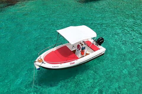Location de bateaux sans permis (Cala Conta, Cala Bassa, Cala Salada)