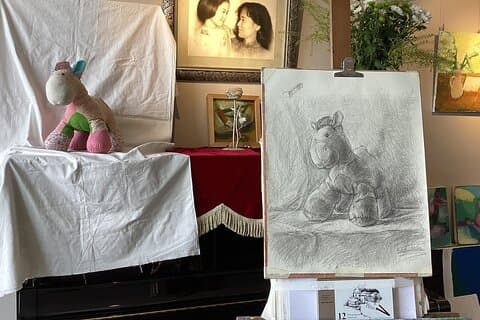 Begyndere maleri og tegning klasse i Hanoi – Art Tutor Hanoi