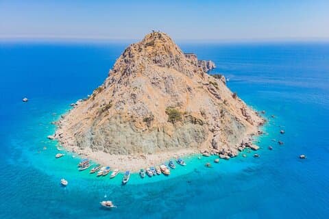 Suluada Island båttur inkl. lunsj og transfer f/Kemer