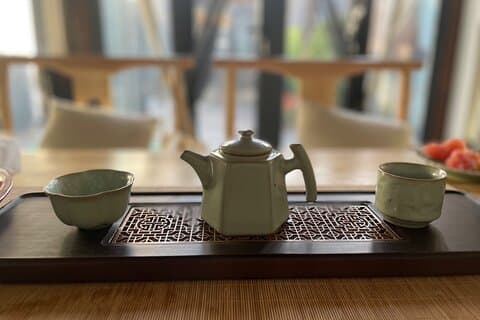 Privat kinesisk teseremoni i Hutong ved siden av Den forbudte by