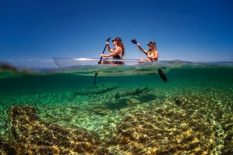 1.5-hour Clear Kayak Rentals: Explore Verudela Cave & Islands