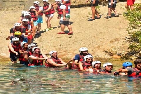 Canyoning Rafting og Zipline Eventyr fra Side